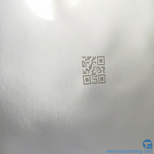 16 UV laser printer on plastic bag for QR code